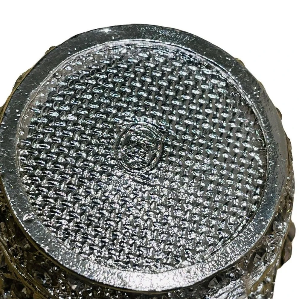 Unbranded Crown Trinket Box Unisex OS Silver Rhinestone Hinged Regal Decor
